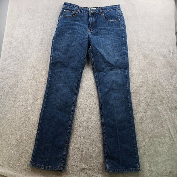 RY Diverso Womens Jeans Size 10 Straight Classic Denim Embroidered Butterfly - Picture 13 of 14